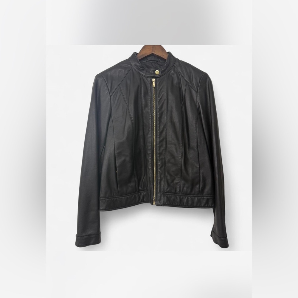 NWOT**** Cole Haan Black Leather Jacket